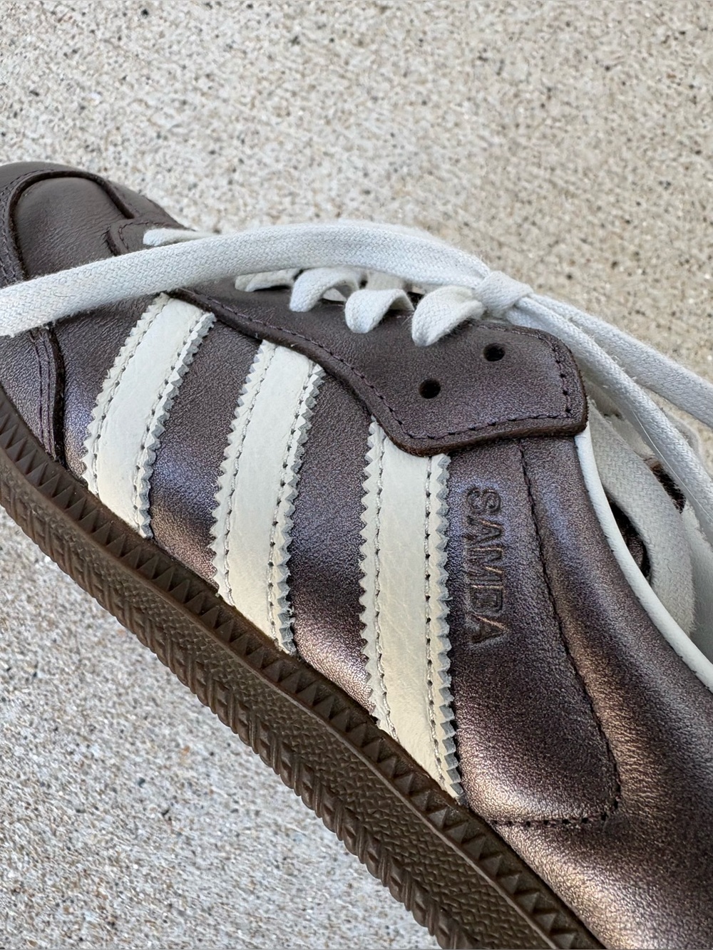 adidas Samba Metallic Brown Leather Sneakers